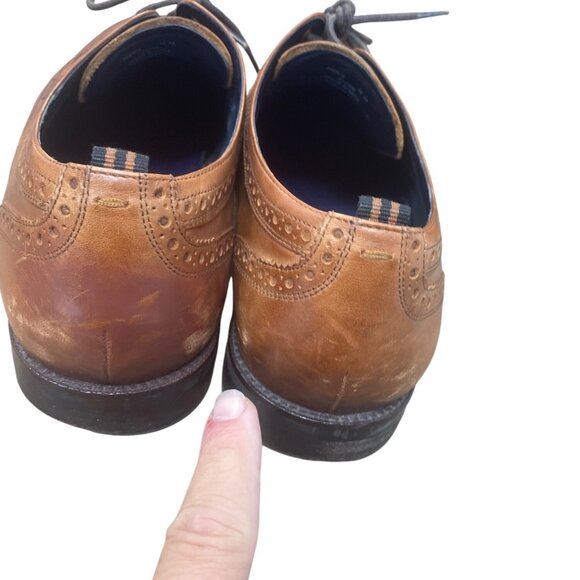 Cole Haan Mens Brown Leather Wingtip Oxford Shoes Size 12M SKU 9413 - Picture 14 of 16